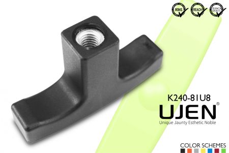 Tuerca de pomo en forma de T, 1/2, D81 - Mango en T 1/2 de diámetro 81