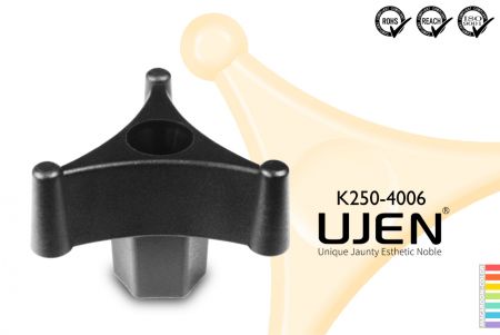 Гайка треугольная с пальцем, M6, D40 - Ручка треугольная M6 Диаметр 40