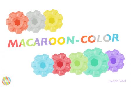 Le bouton peut être fabriqué dans une couleur macaron développée par UJEN