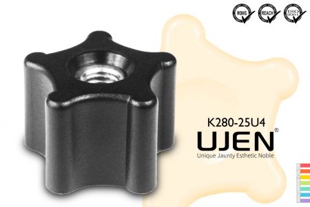 بندقية مقبض الإبهام الخماسي، 1/4، قطر 25 - مقبض الخماسي 1/4 قطر 25