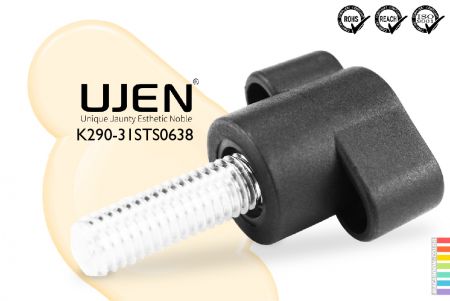 مقبض جناح مسمار من الفولاذ المقاوم للصدأ، M6 × 38 مم، D31 - مقبض مستقيم M6x38mm من الفولاذ الصلب قطر 31