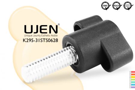 Ручка с крыльями из нержавеющей стали, болт M6 x 28mm, быстрое крепление, D31 - Прямой ручка M6x28mm Quick-Lock из нержавеющей стали Диаметр 31