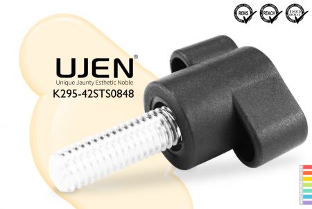 Perilla de agarre en ala de acero inoxidable, tornillo M8 x 48mm, de sujeción rápida, D42 - Perilla recta M8x48mm de acero inoxidable con bloqueo rápido Diámetro 42