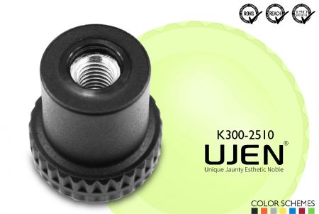 ノブ付きハンドノブナット、M10、D25