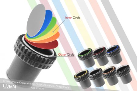 49 combinaciones de colores para que los clientes elijan en la parte superior del pomo colorido.