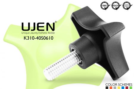 Sekrup Knob Tangan Silang, M6 x 10mm, D40