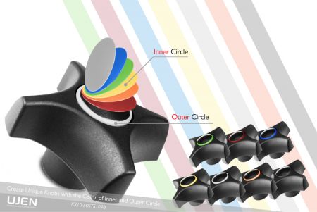 49 combinaciones de colores para que los clientes elijan en la parte superior de la perilla colorida