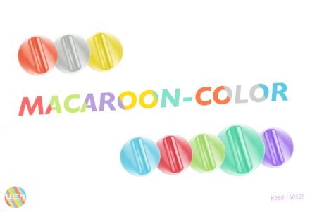 Der Knopf kann in der von UJEN entwickelten Macaroon-Farbe hergestellt werden.