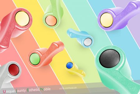 Le bouton multicolore peut correspondre au système de couleurs unique macaron développé par UJEN, ou personnaliser la couleur selon vos besoins.