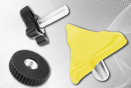 Flat Plastic Thumb Knob Screw (Nut) - Flat knob screws are available in UJEN's unique macaroon color