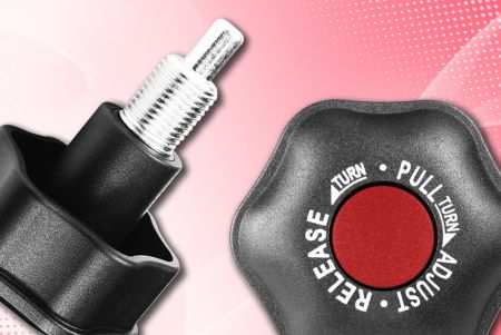 Safety Warning Spring Pull Pin with Clamping Knob - Safety warning indexing plunger is available in various sizes