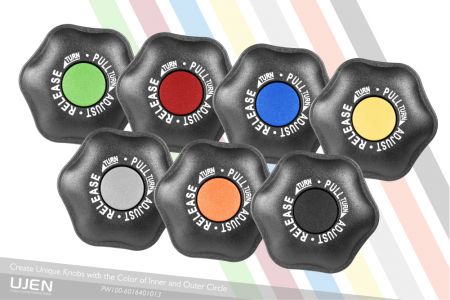 7 color combinations for customers to choose from at top of the pull pin