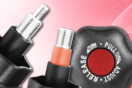 Safety Warning Lock-out Pull Pin with Clamping Knob - Safety warning indexing plunger, available in various sizes