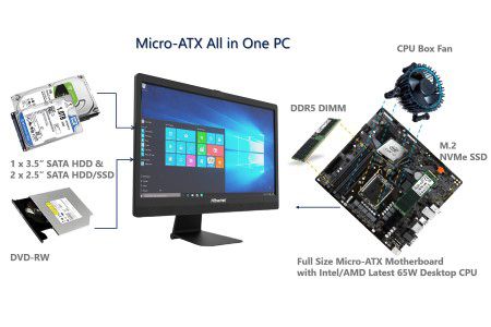 جهاز كمبيوتر متكامل بحجم Micro ATX