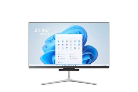 Schwarzer 21,5" Touch All-in-One Desktop mit randlosem Panel und Full-HD-Anzeige