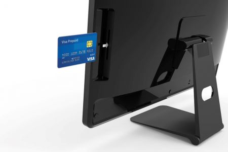Desktop All-in-One 21.5" sentuh hitam menyokong pembaca kad SD, dulang HDD dan ODD