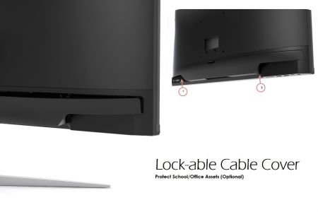 Kunci dan lindungi desktop AIO dengan penutup kabel, pencerobohan dan Kunci Kensington