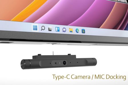 23,8" AIO-Computer unterstützt USB Typ-C drehbare Kamera mit Docking-Mikrofon für Online-Kurse
