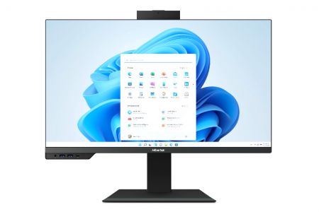 23,8" All-in-One-Desktop unterstützt Höhenverstellung, Schwenkung, Neigung und Drehständer