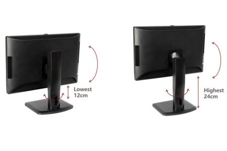 Máy tính để bàn All-in-One 23.8" với màn hình cảm ứng, điều chỉnh độ cao, gắn VESA và camera tự động lấy nét