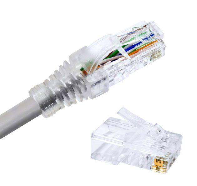 Cat 5e RJ45 single-piece design plug for Unshielded Ethernet Cable ...