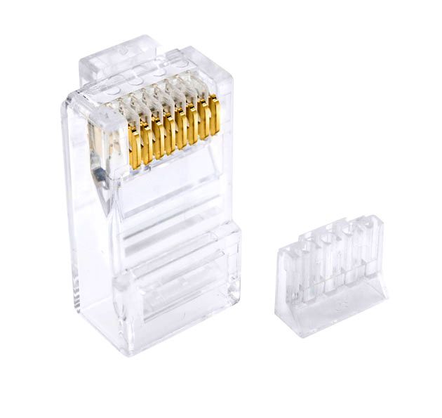 Cat 6 UTP Network Transparent RJ45 Ends Plug with 2-piece Design ...