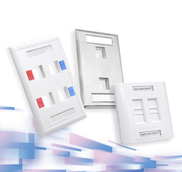 Однопортовые лицевые панели для стандартного RJ45 Keystone Jack и модульных вставок