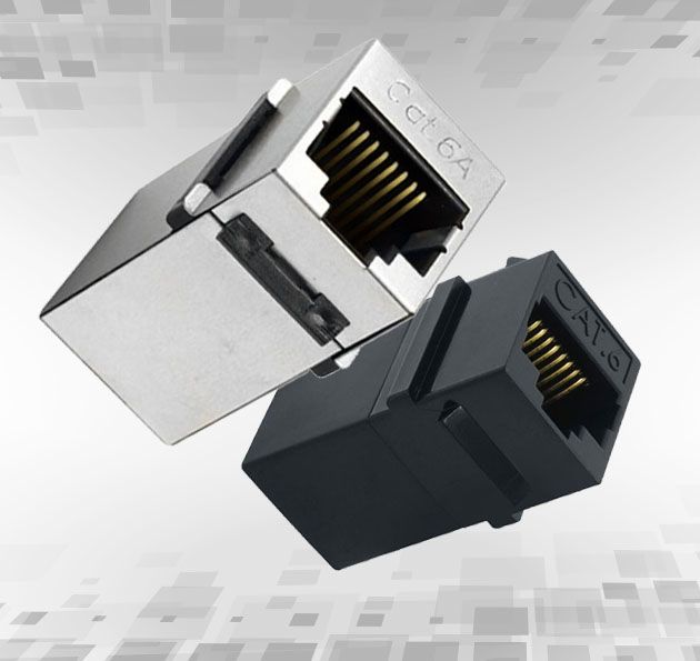 RJ 45 Modular Inline coupler with keystone latch
