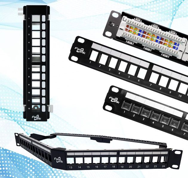 RJ45 patch panels organize and connect network cables