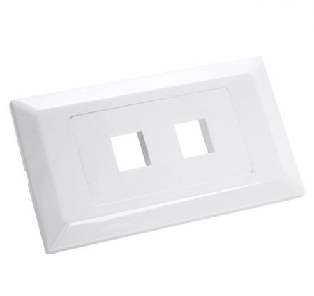 美規二件式鋼琴漆面資訊面板 - 美規RJ45乙太網路資訊面板