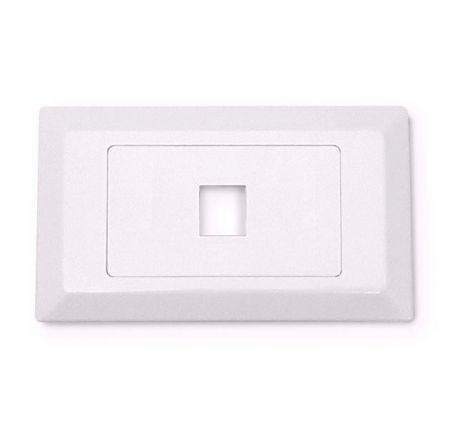 Gloss Finished Horizontal Type Faceplate, 1-port
