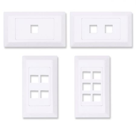 Horizontal & Type Faceplate, 1, 2, 4, 6-port