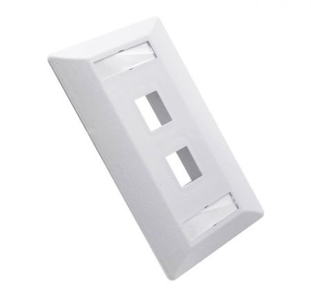 White Single Gang Faceplates with ID Window
