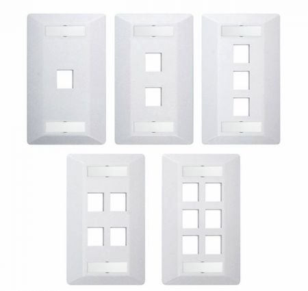 US Style 1, 2, 3, 4, 6-Ports Keystone Jack Faceplate