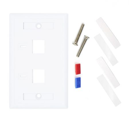 US Style 2-Ports Stainless-Steel Face Plate