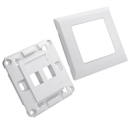 British Style 86X86mm 1-Gang Face plate, 2-piece type