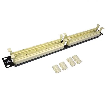 1U 19吋 100對語音配線架 - 110端子語音跳線架