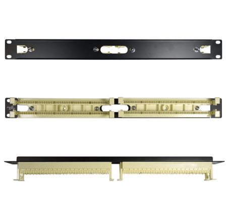 كتلة الهاتف 110، لوحة التوصيل، عرض خلفي، أمامي، علوي