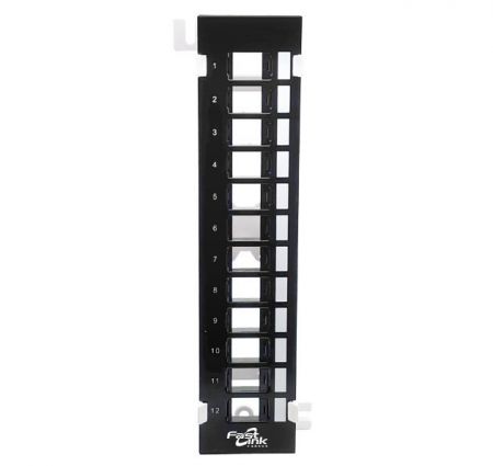 Bảng phân phối dọc trống 12 cổng 10" cho gắn tường - Bảng phân phối RJ45 12 cổng trống gắn tường với jack Keystone không chắn