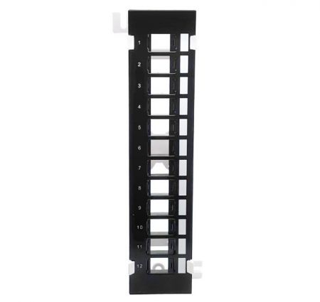 12-port 10" Blank Vertical Patch Panel for Wall Mount - Wall Mount RJ45 12 Port Blank Patch Panel Unshielded Keystone Jack