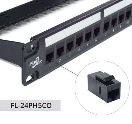FL-24PH5CO Cat.5e UTP 24ポートパッチパネル