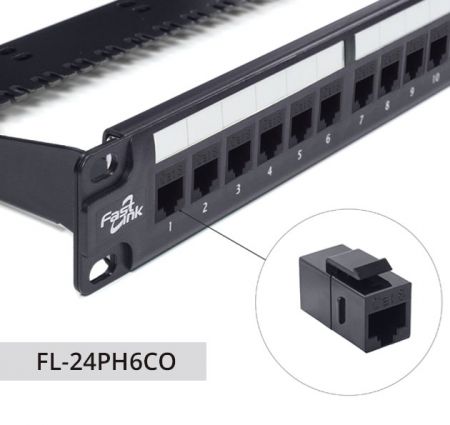 FL-24PH6CO Cat.6 UTP 24ポートパッチパネル