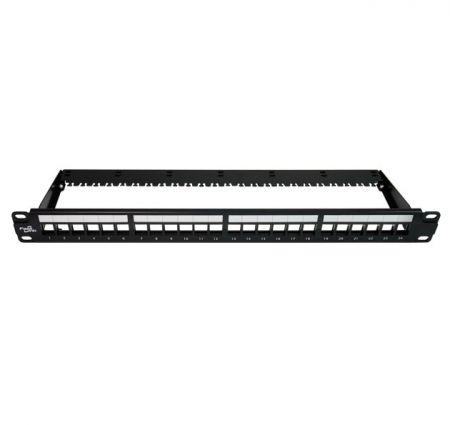 Сертифицированная UL 24-портовая 1U 19" STP пустая патч-панель - 1U 24-портовая экранированная пустая патч-панель с крупной нумерацией портов и ярлыком