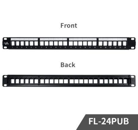 24 連接埠空白、機架式空架跳線面板及後整線支架
