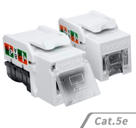 Cat 5e 90D Unshielded Punch Down RJ45 Keystone Jack - Cat.5E UTP 90 Degree 110 Keystone Jack Cat 5e Unshielded 90° 110 Punch Down