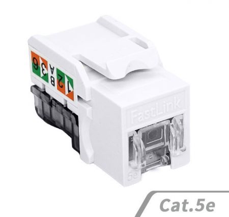 Cat 5e RJ45非遮蔽式90度資訊插座-內推式防塵門