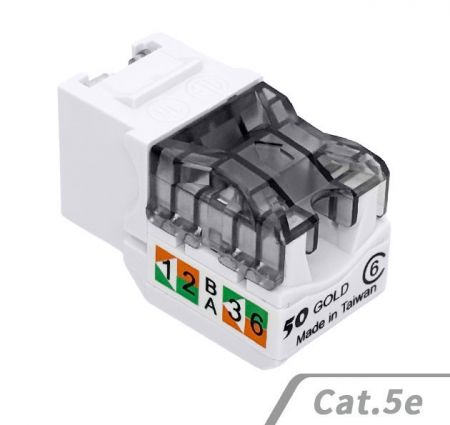 Cat.5E資訊插座,內推式防塵門