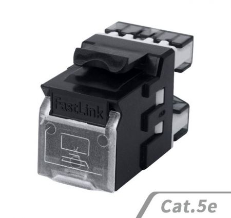 Cat.5e 180° UTP Dust Door Keystone Jack