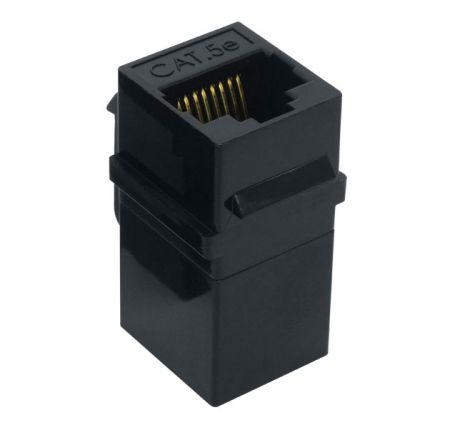 Coupleur Keystone Ethernet non blindé Cat.5E en noir