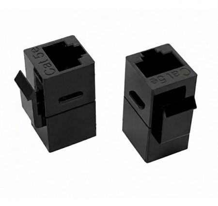 Cat.5E Unshielded Ethernet Keystone Coupler in Black